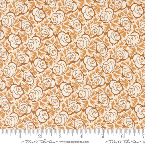 Denim and Daisies Collection Rose Florals Cotton Fabric 35384 orange