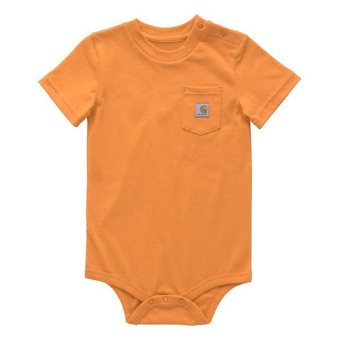 orange, Infants' Short Sleeve Pocket Bodysuit CA5009