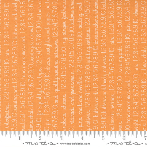 orange Fresh Fig Favorites Collection Fig Tree and Co Cotton fabric 20414 numbers and words