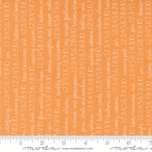 orange Fresh Fig Favorites Collection Fig Tree and Co Cotton fabric 20414 numbers and words