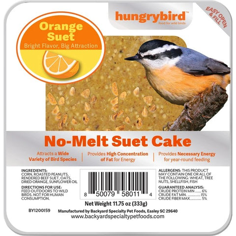 Hungrybird Orange No-Melt Suet Cake