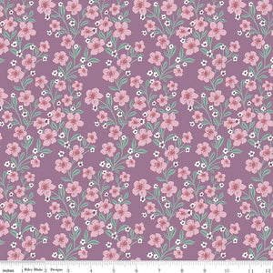 Buds and Butterflies Collection Trailing Bliss Cotton Fabric C15351 orchid