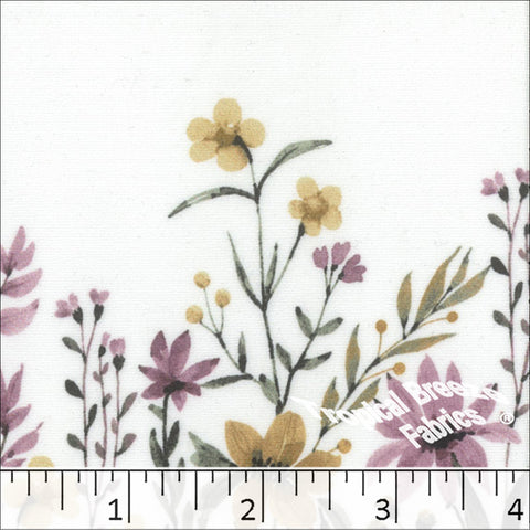 orchid, Double Brushed Border Print Fabric 572624