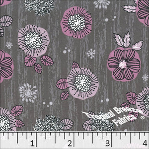 Koshibo Blossom Print Polyester Fabric 048314 orchid