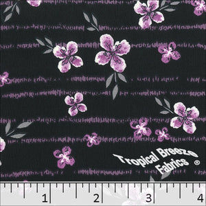 Koshibo Floral Print Polyester Fabric 048427 orchid