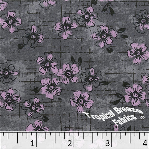 orchid, Koshibo Floral Print Polyester Fabric 048517