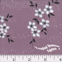 Koshibo Print Floral Polyester Fabric 048423 orchid