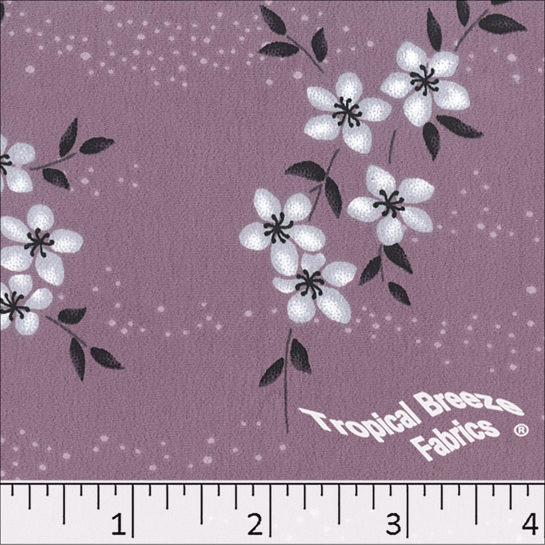 Koshibo Print Floral Polyester Fabric 048423 orchid