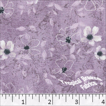 orchid, Pluma Print Polyester Fabric 04543