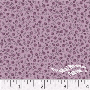 orchid, Poly Cotton Small Floral Print Dress Fabric 6220