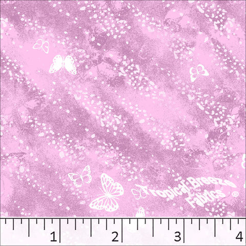 Orchid, Standard Weave Butterfly Print Poly Cotton Fabric 6196