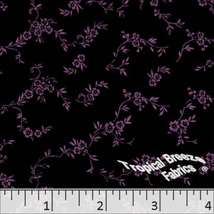Standard Weave Floral Poly Cotton Fabric 6009 orchid