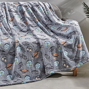 Outer Space Glow in the Dark Throw Blanket