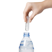 Adding ice to bottle