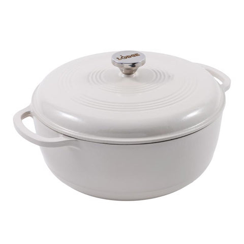 Lodge Cast Iron enameled dutch oven in oyster