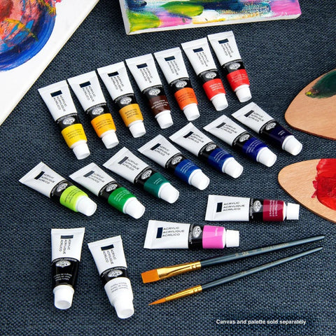 Royal & Langnickel 20-piece Essentials Acrylic Paints Set on tabletop