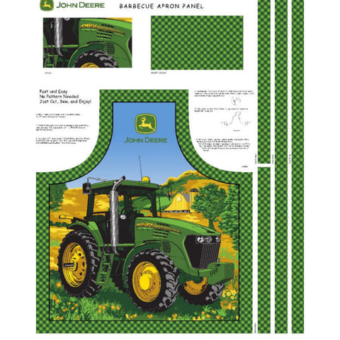 John Deere Collection Barbecue Apron Craft Panel 26839