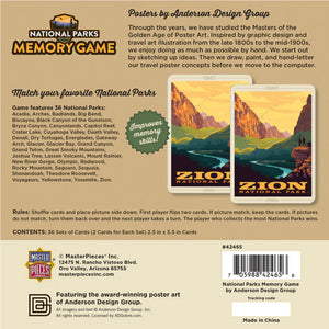 National Parks Memory Game 42465 B