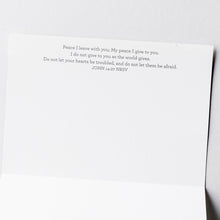 Inside of peace card