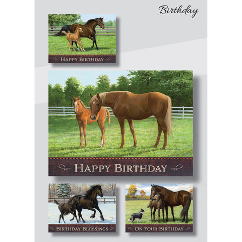Birthday cards with horses