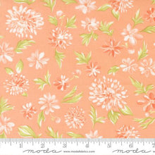 Cinnamon and Cream Collection Mums Floral Cotton Fabric peach