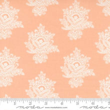Cinnamon and Cream Collection Paisley Damask Cotton Fabric peach