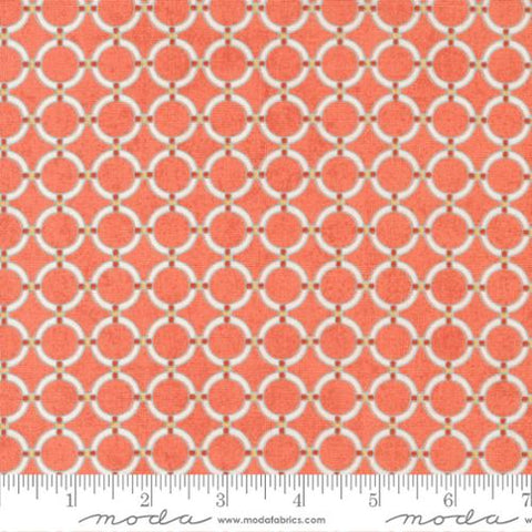 Nutmeg Collection Geometric Dot Cotton Fabric peach