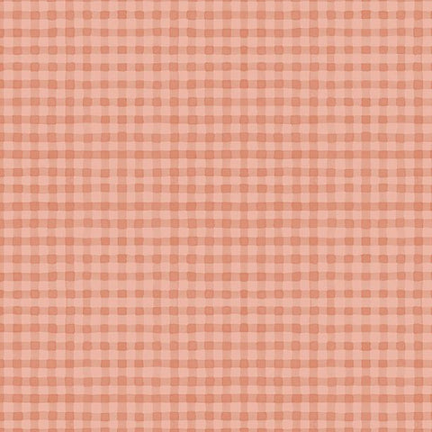 Blessed by Nature Collection Gingham Print Cotton Fabric 17813 peach
