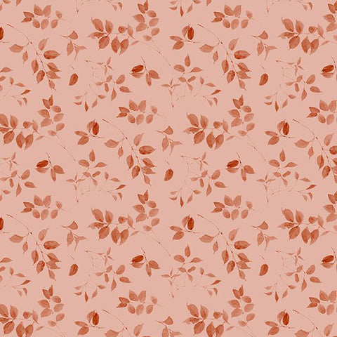Blessed by Nature Collection Leaf Toss Cotton Fabric 17814 peach