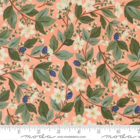peach, Brookside Collection Bramble Floral Cotton Fabric 36081
