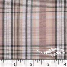 Seersucker Plaid Fabric 48131 peach