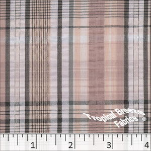 Seersucker Plaid Fabric 48131 peach