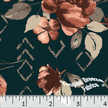 Standard Weave Geometric Floral Poly Cotton Fabric 6118 peach