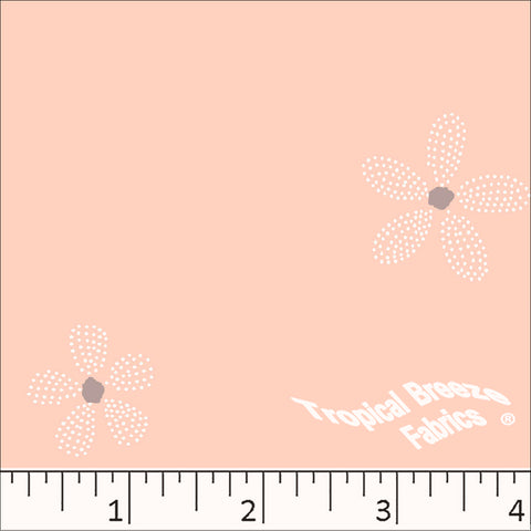 Peach, Standard Weave Poly Cotton Dress Fabric 6197