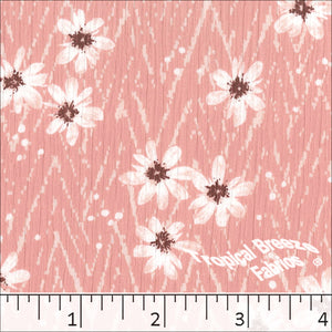 peach, Yoryu Floral Print Polyester Fabric 048519
