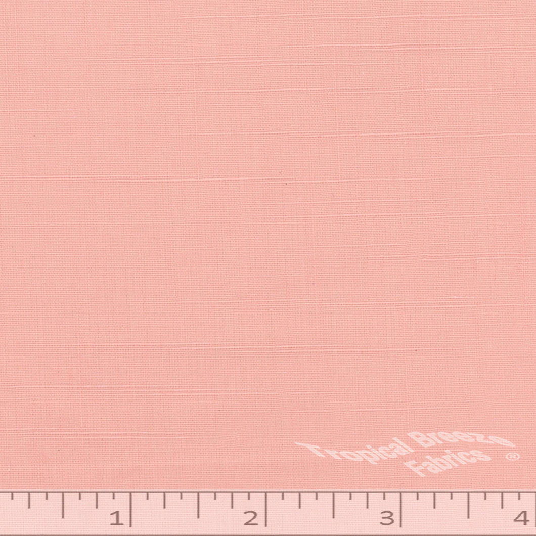 Peach linen weave fabric