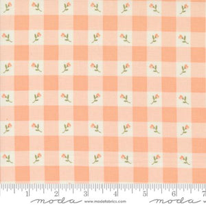 Flower Girl Collection Picnic Checks Cotton Fabric 31733 peachy