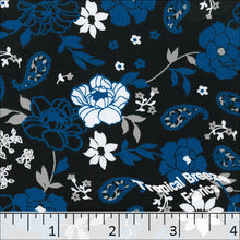 Paisley Linen Peach Print Polyester Fabric peacock