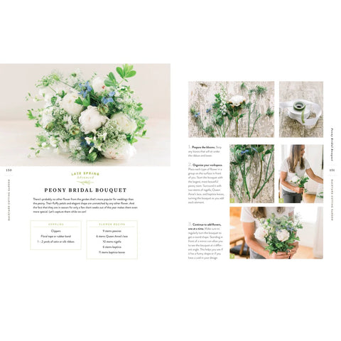Peony Bridal Bouquet pages from Backyard Cutting Garden by Trisha Snyder