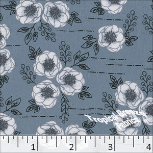 Koshibo Print Polyester Dress Fabric 048336 periwinkle
