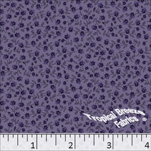 periwinkle. Poly Cotton Small Floral Print Dress Fabric 6220