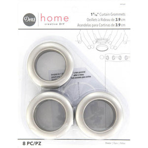 Pewter curtain grommets