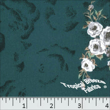 Elegance Bouquet Print Polyester Fabric 048337 pine green