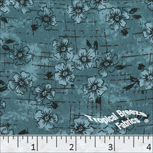 pine green, Koshibo Floral Print Polyester Fabric 048517