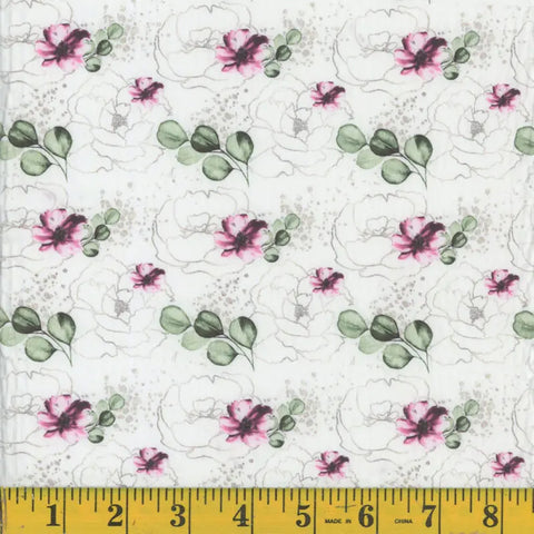 pink, Victoria Wavy Crepe Polyester Fabric 1370