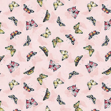 Among the Branches Collection Butterfly Toss Cotton Fabric pink