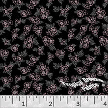 Poly Cotton Floral Print Dress Fabric pink