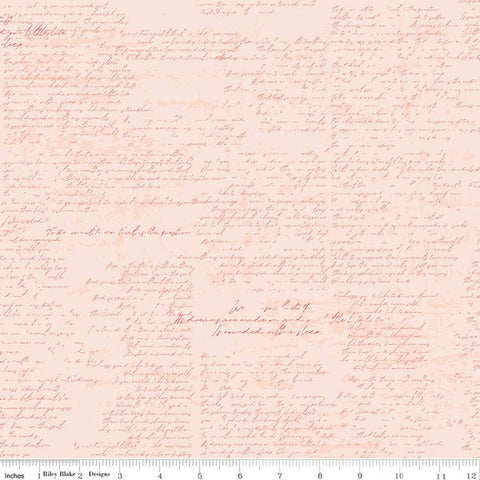 Between the Pages Collection Manuscript Cotton Fabric C15372 pink