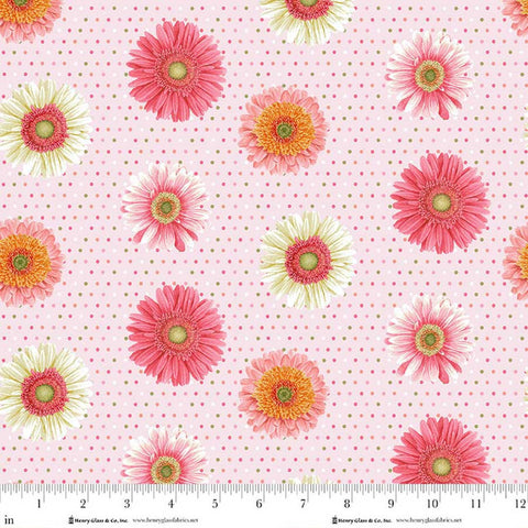 pink, Bloomscape Collection Floral Cotton Fabric 2433