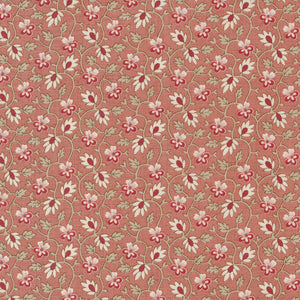 Chateau De Chantilly Collection Small Floral Vine Cotton Fabric 13945 pink